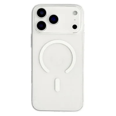 For iPhone 18 Pro Max / 17 Pro Max Crystal Clear Case Compatible with MagSafe Hard PC Phone Cover - Transparent White