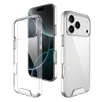 For iPhone 18 Pro Max / 17 Pro Max Case TPU Frame Clear PC Back Phone Cover