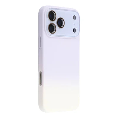For iPhone 18 Pro Max / 17 Pro Max Case Dual-Color Gradient TPU + Fiber Lining Phone Cover with Lens Protector - Purple Gradient