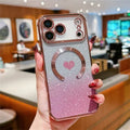 For iPhone 18 Pro Max / 17 Pro Max Case Gradient Sparkle TPU Phone Cover Compatible with MagSafe - Rose Pink