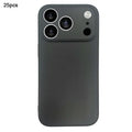 25Pcs For iPhone 18 Pro Max / 17 Pro Max Case 1.2mm TPU Matte Phone Cover - Black