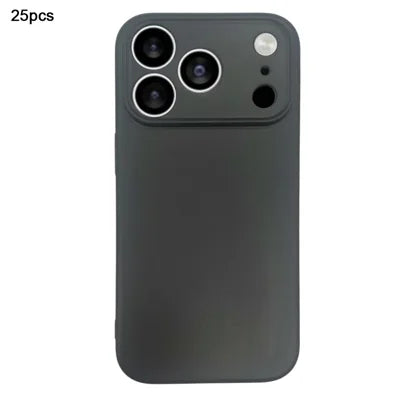 25Pcs For iPhone 18 Pro Max / 17 Pro Max Case 1.2mm TPU Matte Phone Cover - Black