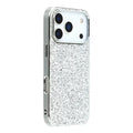 For iPhone 18 Pro Max / 17 Pro Max Case TPU + PC Sparkling Glitter Phone Back Cover - Silver