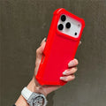 For iPhone 18 Pro Max / 17 Pro Max Case 3 in 1 Shockproof PC TPU Matte Phone Back Cover - Red