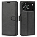 AMORUS For iPhone 18 Pro Max / 17 Pro Max Wallet Case Litchi Texture Shockproof Leather Flip Stand Phone Cover - Black