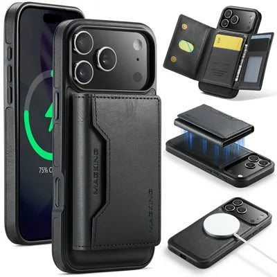 MAGKING K2 Series For iPhone 18 Pro Max / 17 Pro Max Case Compatible with MagSafe PC + TPU + PU Phone Cover - Black