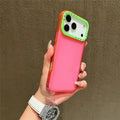 For iPhone 18 Pro Max / 17 Pro Max Case Clear Contrasting Colors Shockproof TPU Phone Back Cover - Rose