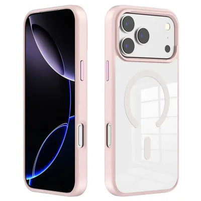 For iPhone 18 Pro Max / 17 Pro Max Case Compatible with MagSafe TPU + PC Shockproof Phone Back Cover - Pink