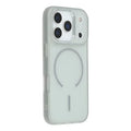 For iPhone 18 Pro Max / 17 Pro Max Phone Case Compatible with MagSafe TPU + PC Matte Back Cover with Glitter Lens Frame - Transparent Grey