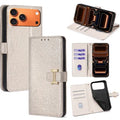 For iPhone 18 Pro Max / 17 Pro Max Case Metal I-Buckle PU Leather Wallet Phone Cover - White