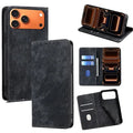 For iPhone 18 Pro Max / 17 Pro Max Case RFID Blocking Wallet Foldable Stand Leather Phone Cover - Black