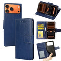 For iPhone 18 Pro Max / 17 Pro Max Case Wallet PU Leather + TPU Folding Stand Phone Cover - Sapphire