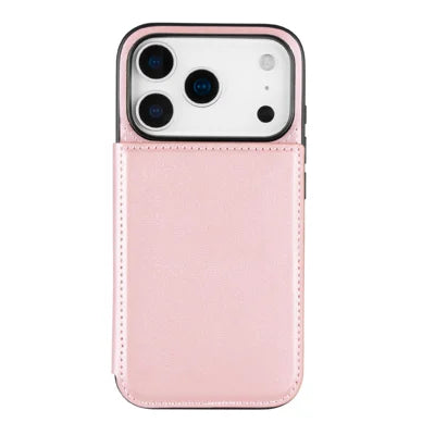HANMAN Mika Series For iPhone 18 Pro Max / 17 Pro Max Case with Card Holder PU Leather + TPU Back Cover - Rose Gold