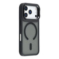 For iPhone 18 Pro Max / 17 Pro Max Case Compatible with MagSafe Lens Kickstand TPU + PC Matte Phone Cover - Titanium Black