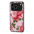 For iPhone 18 Pro Max / 17 Pro Max Case Floral Pattern TPU + Tempered Glass Protective Phone Cover - Glamorous Peony