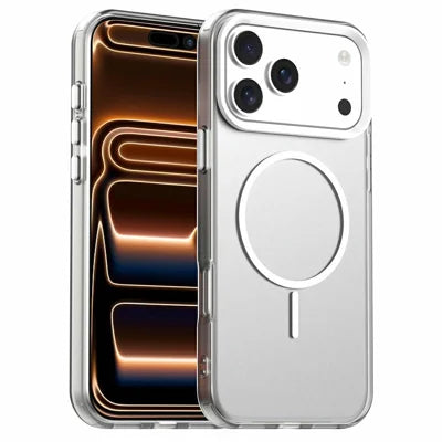 For iPhone 18 Pro Max / 17 Pro Max Case Candy Color PC + TPU + PET Phone Cover Compatible with MagSafe - White
