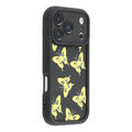 For iPhone 18 Pro Max / 17 Pro Max Case Butterfly Print TPU Shockproof Phone Back Cover - Yellow