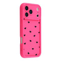 For iPhone 18 Pro Max / 17 Pro Max Case Heart Pattern TPU Phone Cover with Stepped Edge - Rose