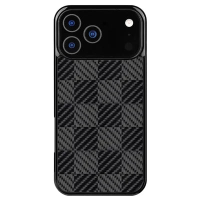 For iPhone 18 Pro Max / 17 Pro Max Case Compatible with MagSafe Aramid Fiber TPU Shockproof Phone Cover - Square Texture