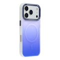 For iPhone 18 Pro Max / 17 Pro Max Case Compatible with MagSafe Gradient Frosted Design PC + TPU Phone Cover - Blue