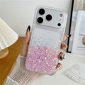 For iPhone 18 Pro Max / 17 Pro Max Case Sparkle Sequins Luminous Epoxy TPU Phone Cover - Pink