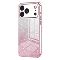 For iPhone 18 Pro Max / 17 Pro Max Case Electroplating Gradient Glitter TPU Phone Cover - Pink