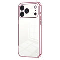 For iPhone 18 Pro Max / 17 Pro Max Case Electroplating Frame Soft TPU Phone Cover - Pink