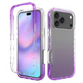 For iPhone 18 Pro Max / 17 Pro Max Case PC + TPU Gradient Color Mobile Phone Cover - Gradient Purple