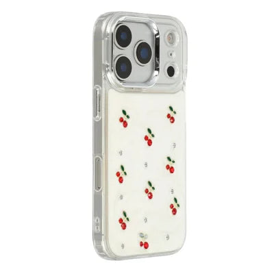 For iPhone 18 Pro Max / 17 Pro Max Case 3D Epoxy Cherry Design Soft TPU Back Cover