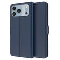 For iPhone 18 Pro Max / 17 Pro Max Case Shockproof TPU Inner Shell Leather Phone Cover Card Slot - Blue