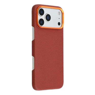 For iPhone 18 Pro Max / 17 Pro Max Magnetic Case Aramid Fiber Phone Cover with Metal Lens Frame