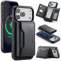 MAGKING K4 Series For iPhone 18 Pro Max / 17 Pro Max Case Compatible with MagSafe Detachable Wallet PU TPU PC Phone Cover - Black