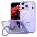 For iPhone 18 Pro Max / 17 Pro Max Case Rotating Kickstand Skin-touch TPU + PC Phone Cover Compatible with MagSafe - Lilac Purple