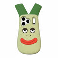 For iPhone 18 Pro Max / 17 Pro Max Silicone Case Cute Big Green Onion Design Shockproof Phone Back Cover