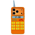 For iPhone 18 Pro Max / 17 Pro Max Silicone Case Cute Orange Telephone Design Shockproof Phone Back Cover