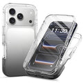 For iPhone 18 Pro Max / 17 Pro Max Case Built-In PET Screen Protector PC+TPU Full Body Shockproof Phone Cover - Black