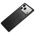 For iPhone 18 Pro Max / 17 Pro Max Case Retro Leather Coated PC + TPU Phone Cover - Black