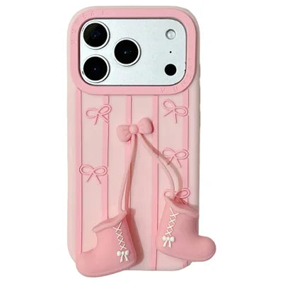 For iPhone 18 Pro Max / 17 Pro Max Silicone Case Cute Boots Shape Pendant Shockproof Phone Back Cover