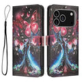 Bulk Purchasing For iPhone 18 Pro Max / 17 Pro Max Wallet Case Pattern Printing PU Leather Phone Cover with Lanyard - Butterfly Tree