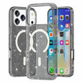 AMORUS For iPhone 18 Pro Max / 17 Pro Max Magnetic Case Compatible with MagSafe Glitter Powder PC + TPU Phone Cover - Black