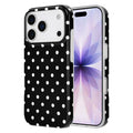 For iPhone 18 Pro Max / 17 Pro Max Case Dot Design IMD TPU Phone Back Cover - Black