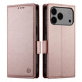 Bulk Purchasing For iPhone 18 Pro Max / 17 Pro Max Stand Case PU Leather Wallet Phone Cover - Rose Gold