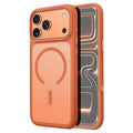 For iPhone 18 Pro Max / 17 Pro Max Magnetic Phone Cover Skin Touch TPU + PC Shockproof Back Case Compatible with MagSafe - Orange