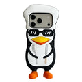 For iPhone 18 Pro Max / 17 Pro Max Case Cute 3D Cartoon Chef Penguin Design Shockproof Silicone Phone Back Cover