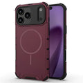 For iPhone 18 Pro Max / 17 Pro Max Case Compatible with MagSafe Corrugated Texture Heat Dissipation TPU + PC Phone Back Cover - Purple