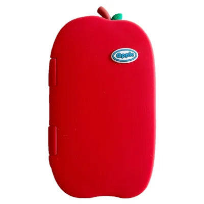 For iPhone 18 Pro Max / 17 Pro Max Case Flip Mirror Apple-Shaped Shockproof Silicone Phone Back Cover