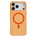 For iPhone 18 Pro Max / 17 Pro Max Magnetic Case Silicone + PC Protective Phone Back Cover Compatible with MagSafe - Orange