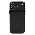For iPhone 18 Pro Max / 17 Pro Max Magnetic Case Fabric Texture PC Anti-Scratch Phone Cover Compatible with MagSafe - Black