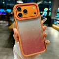For iPhone 18 Pro Max / 17 Pro Max Case Gradient Glitter Rhinestone Decor TPU Acrylic Shockproof Phone Cover - Orange