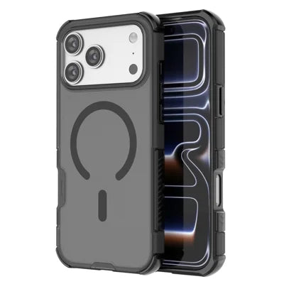 For iPhone 18 Pro Max / 17 Pro Max Magnetic Case Matte Skin Touch TPU PC Anti Drop Phone Cover Compatible with MagSafe - Black